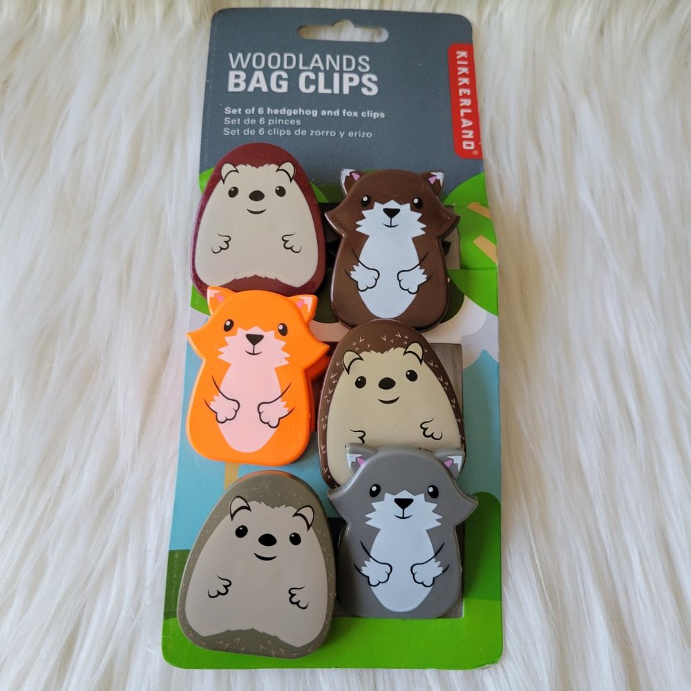 Kikkerland Woodland Creature Bag Clips Set